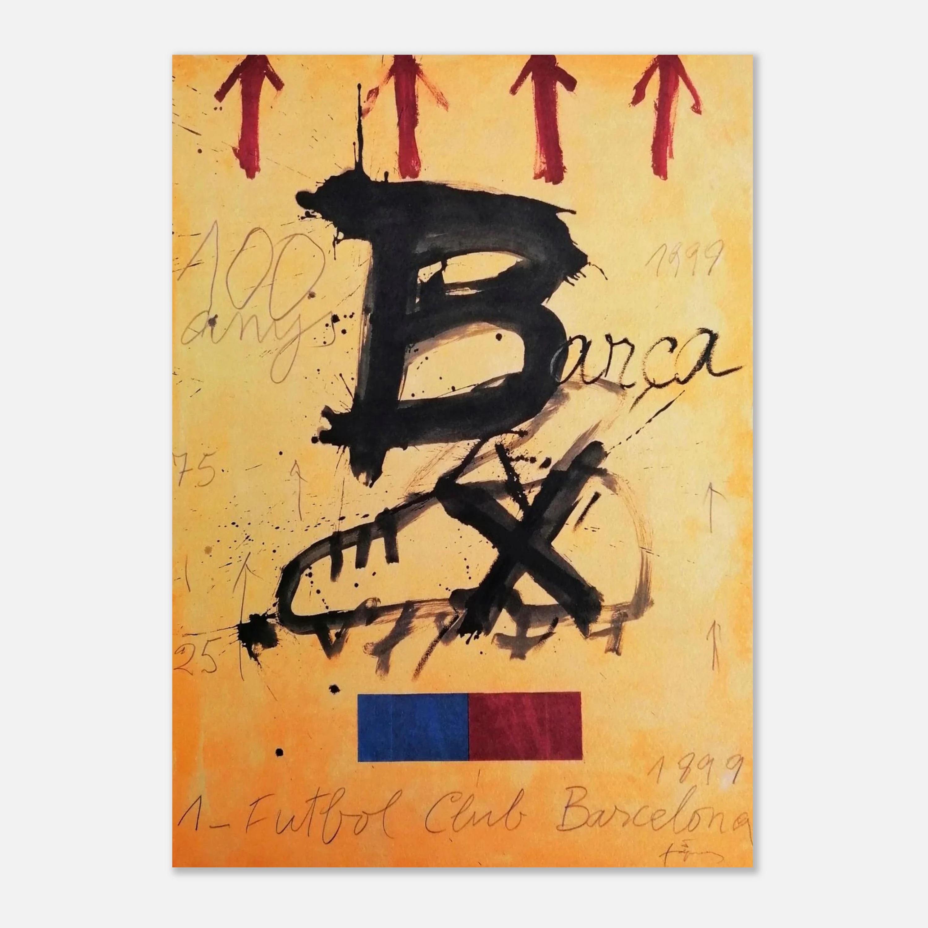 FCバルセロナ ANTONI TAPIES ポスター 100周年 FCバルセロナ ANTONI