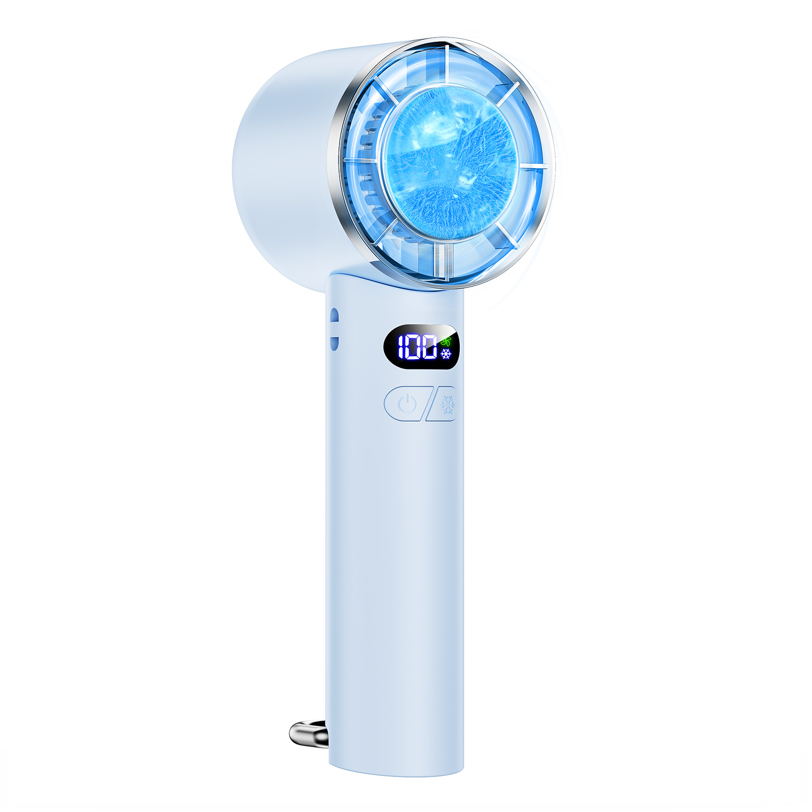 ハンディファン 冷却プレート 最大12時間稼働 扇風機 ハンディ 軽量 手持ち扇風機 ハンディ扇風機  ハンディーファン 90°角度調整 ネックストラップ付 LED残量表示 小型 コンパクト 静音 アウトドア オフィス 暑さ対策