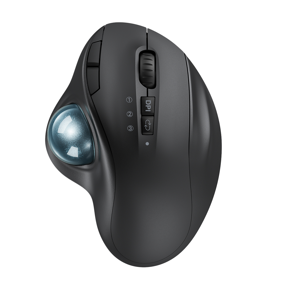 トラックボールマウス ワイヤレス 静音 3台同時接続 マウス ワイヤレス トラックボール ワイヤレスマウス 親指 7ボタン 静音ボタン 戻る/進むボタン 5段階DPI Type‐C Windows/Mac/Android自宅オフィス