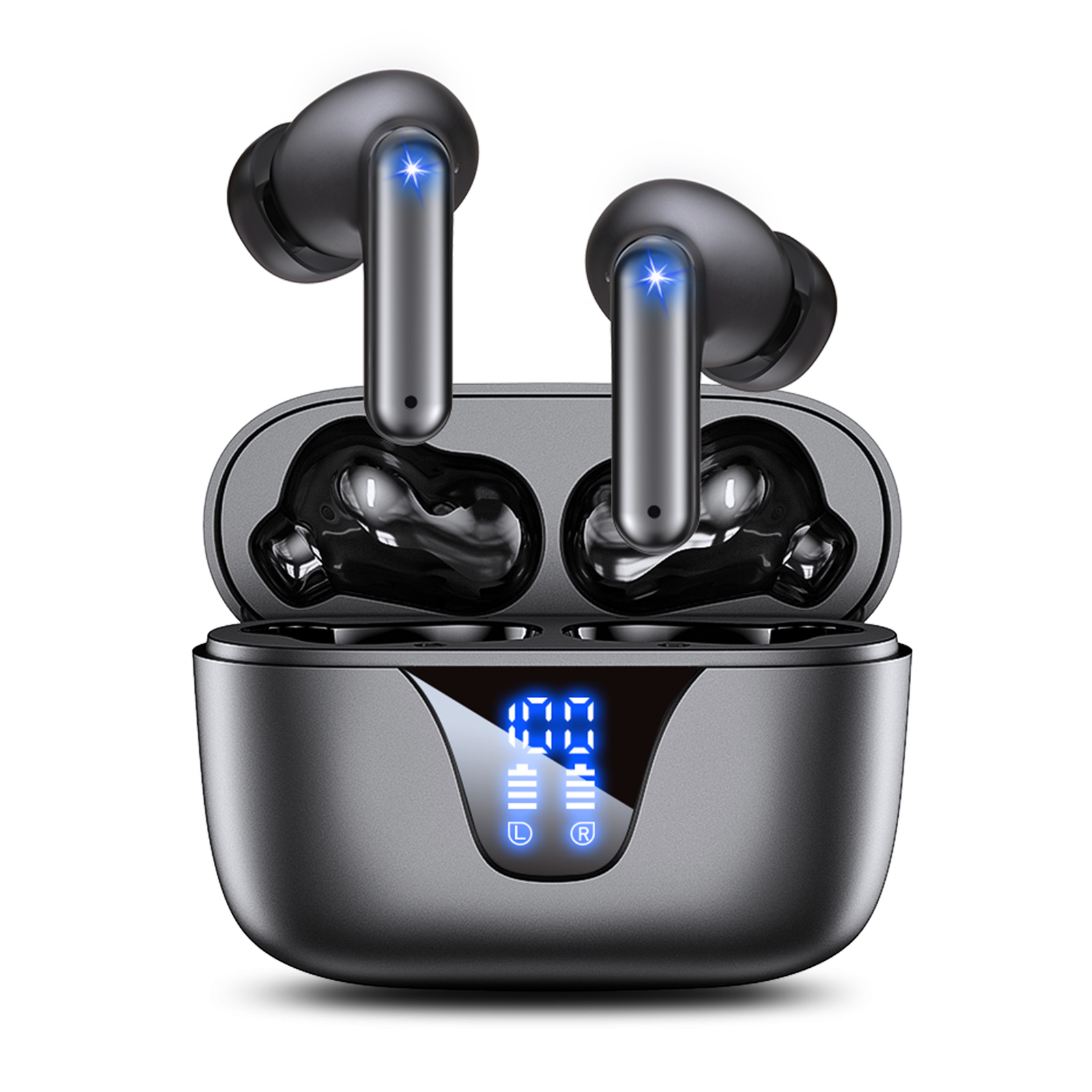 ワイヤレスイヤホン Bluetooth5.4 2026最新型 LCD残量表示 EDR搭載ノイズキャンセリング 自動ペアリング ブルートゥースイヤホン 重低音 軽量IPX7防水 36H連続再生 Type‐C急速充電AAC対応 iPhone/Android対応 通勤/通学