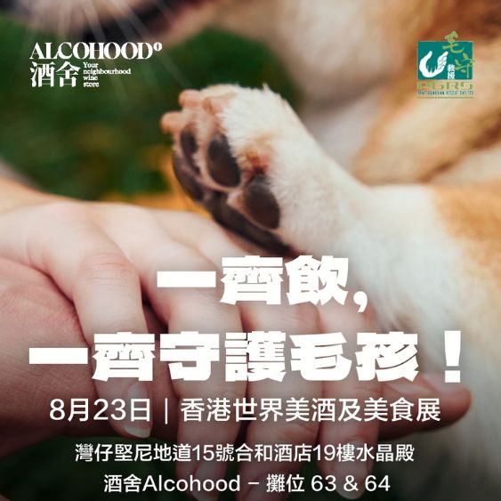 一齊飲，一齊守護毛孩｜酒舍Alcohood × 毛守救援 慈善企劃