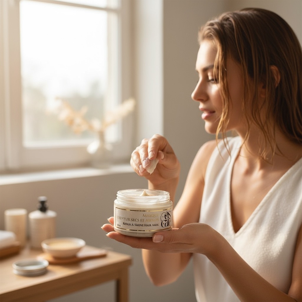 Masque Cheveux Secs et Abîmés - 100% Naturel