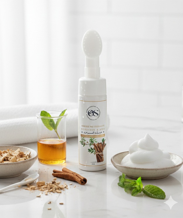 Mousse nettoyante à la réglisse et AHA