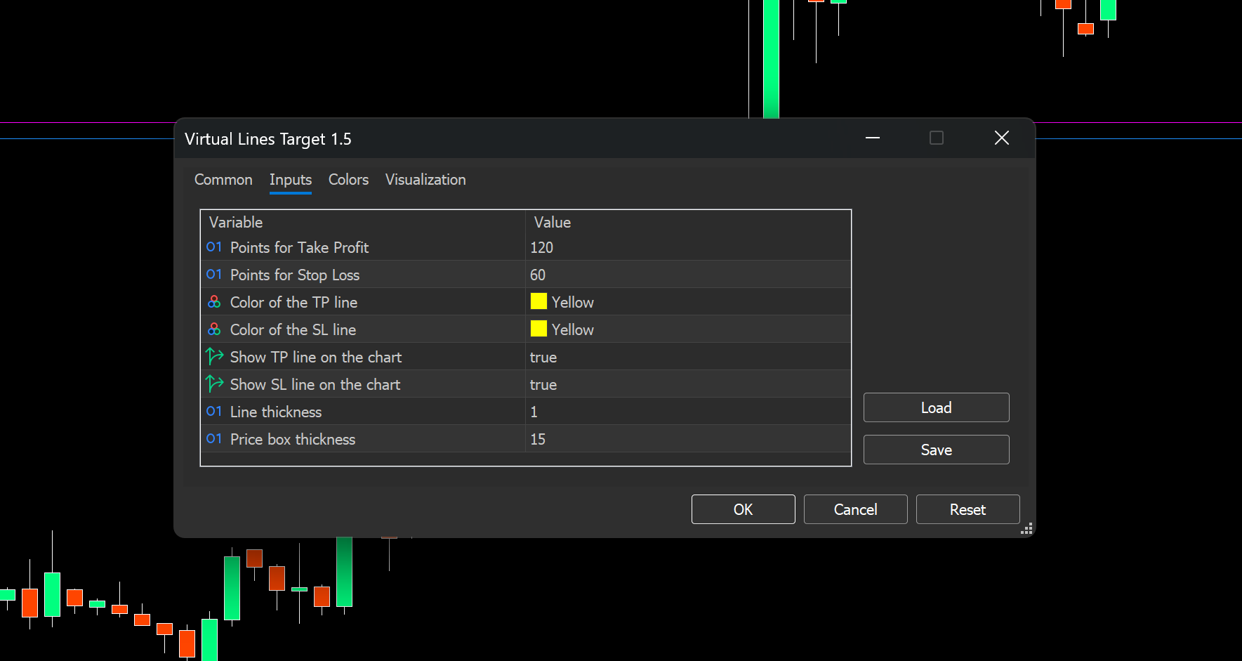 SLTP Virtual Lines Target