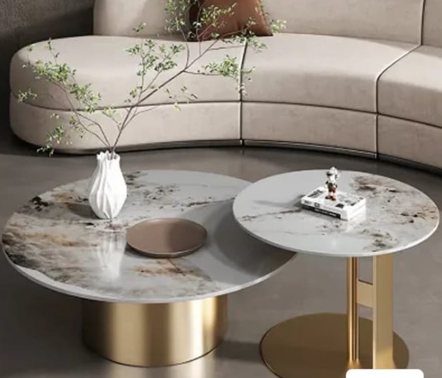 Modern marble coffee table set
