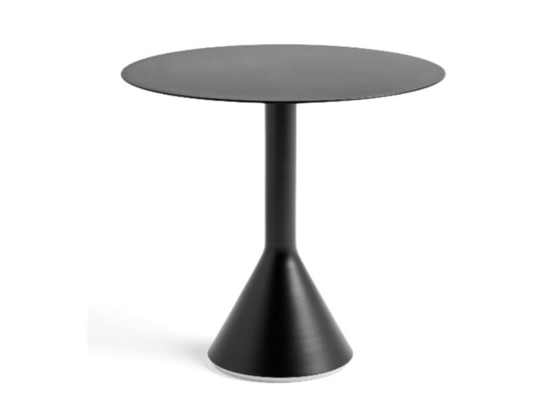 Modern black round table
