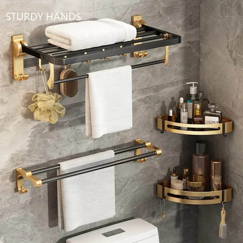 Luxury Wall Mounted Bathroom Shelf Set