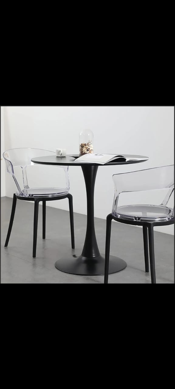 Modern Black Round Table