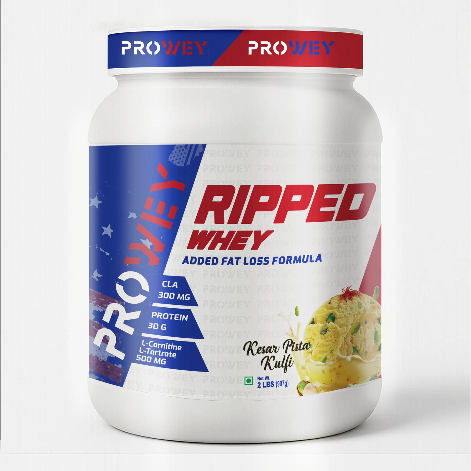 Ripped Whey Protein, Added Fat Loss Formula, CLA(300 mg) & L-Carnitine L-Tartrate(500 mg)