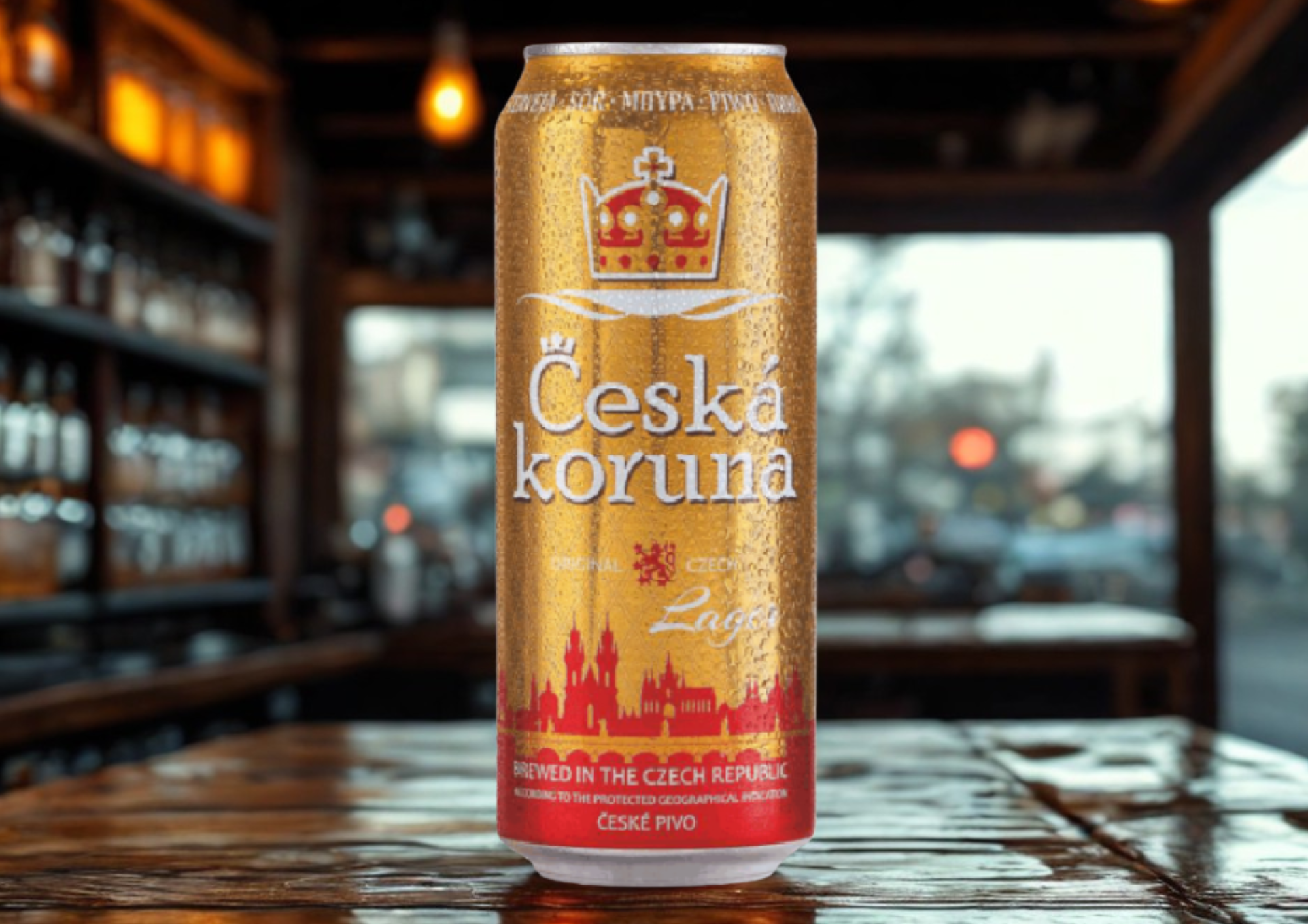 Original Czech premium camp Czech Koruna Lager lata de 500 ml