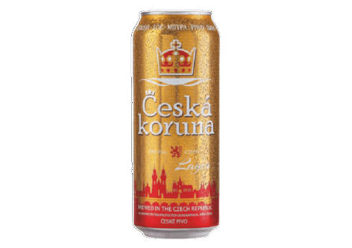 Cerveza Checa Premium Czech Koruna Lager lata de 500 ml