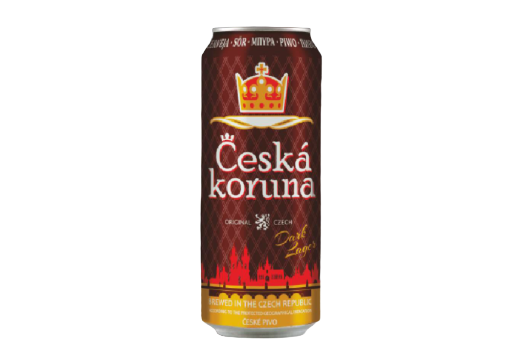 Original Czech Premium Beer Czech Koruna Dark Lager lata de 500 ml