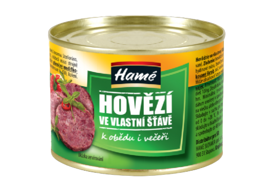 Carne de res en jugo, carne enlatada 180g HAMÉ