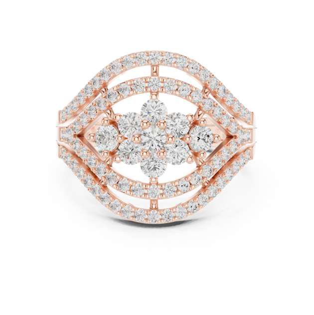 Rose Gold Diamond Cocktail Ring