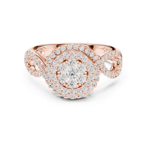 Rose gold diamond ring