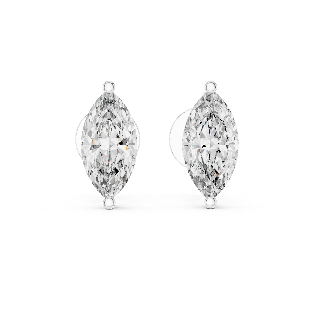 Marquise Cut Diamond Stud Earrings