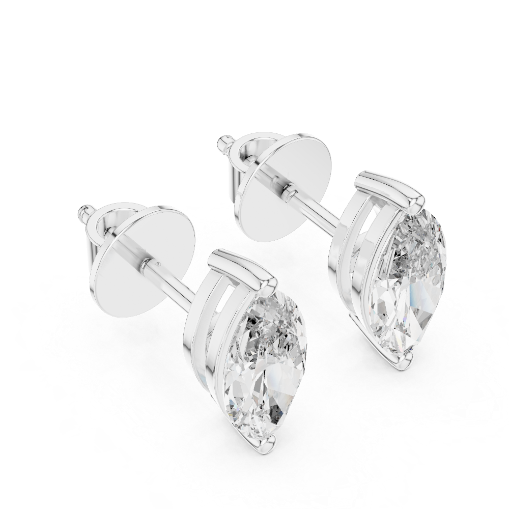 Marquise Cut Diamond Stud Earrings