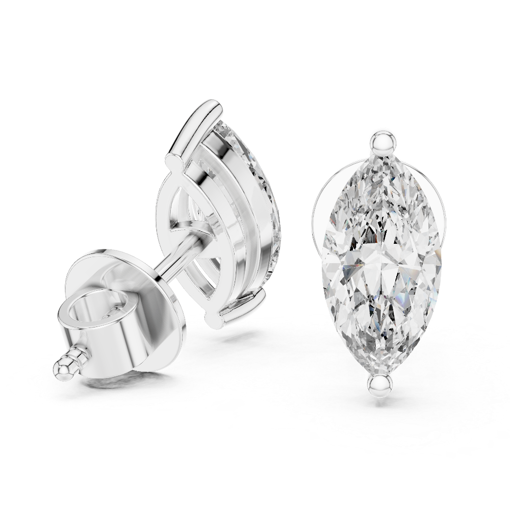 Marquise Cut Diamond Stud Earrings