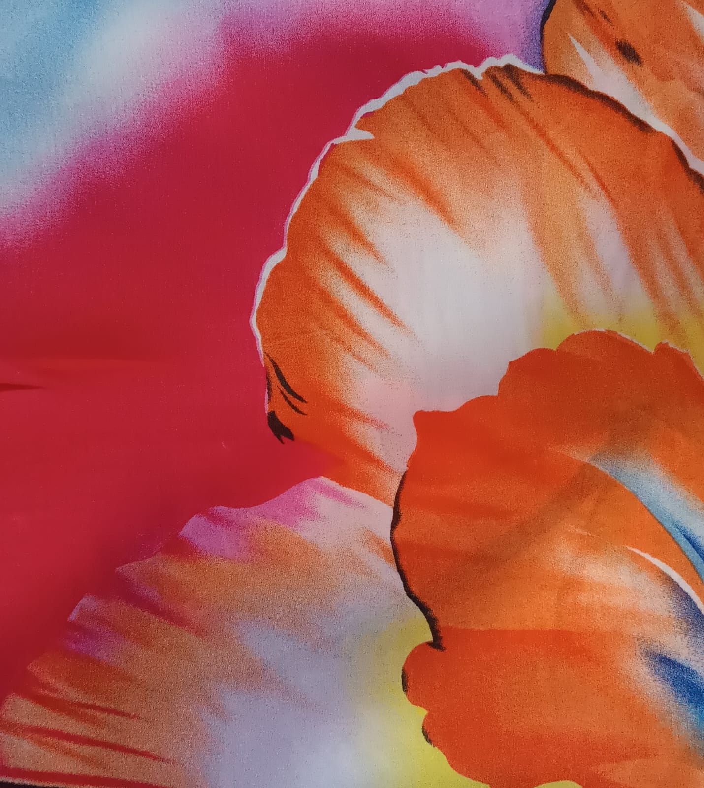 Pañuelo de seda estampado