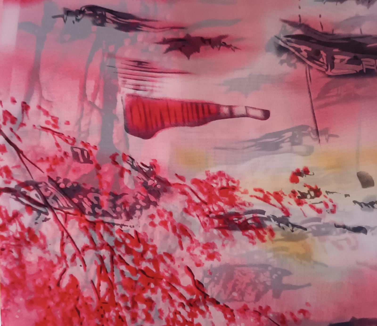 Pañuelo de seda estampado