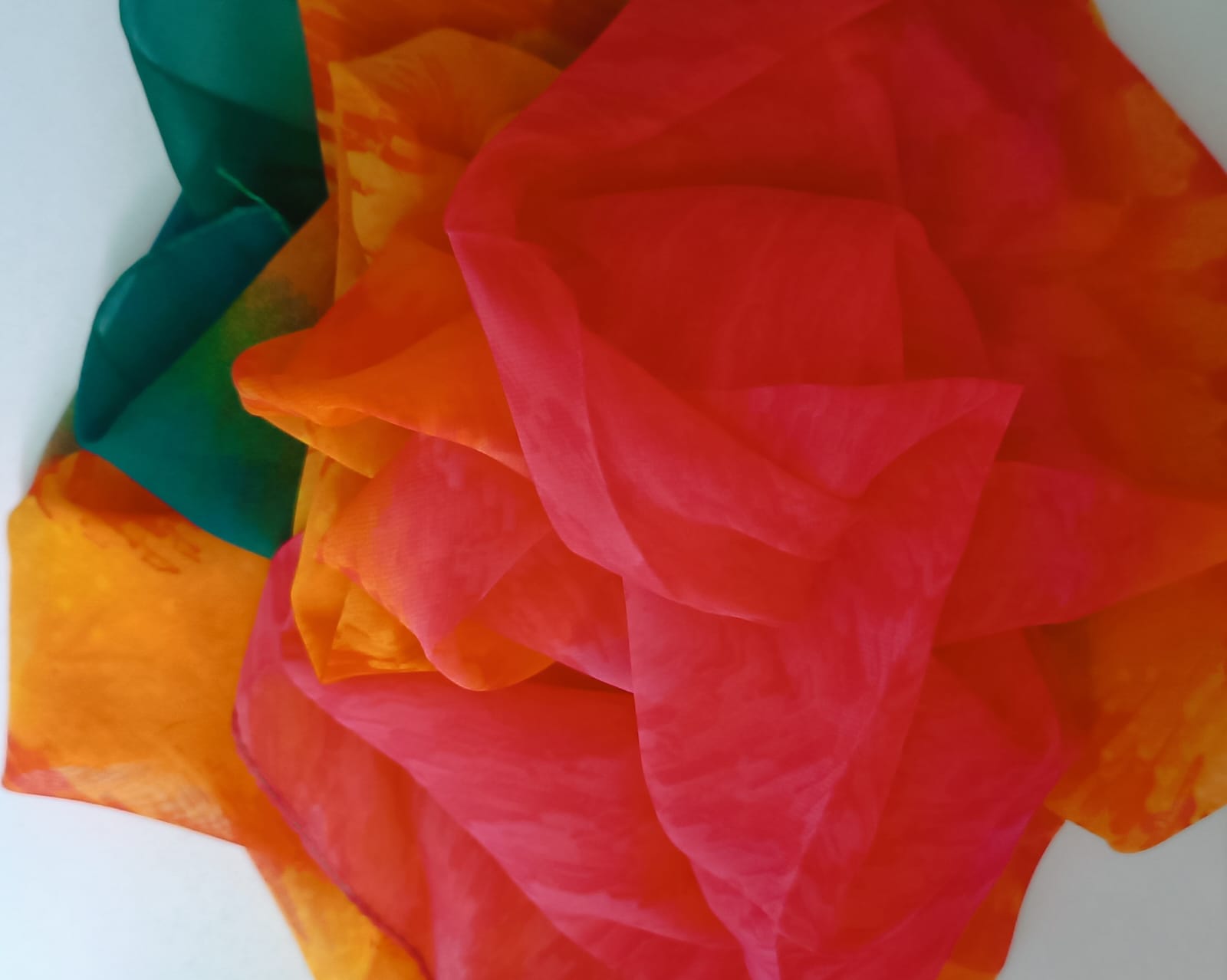 Pañuelo de seda multicolor