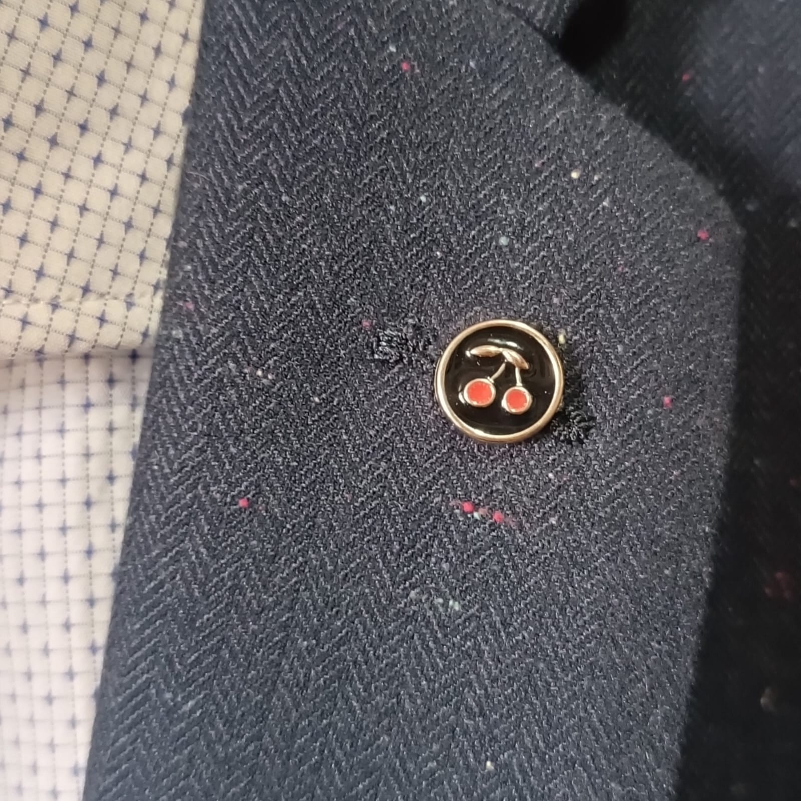 Pin de cerezas elegante