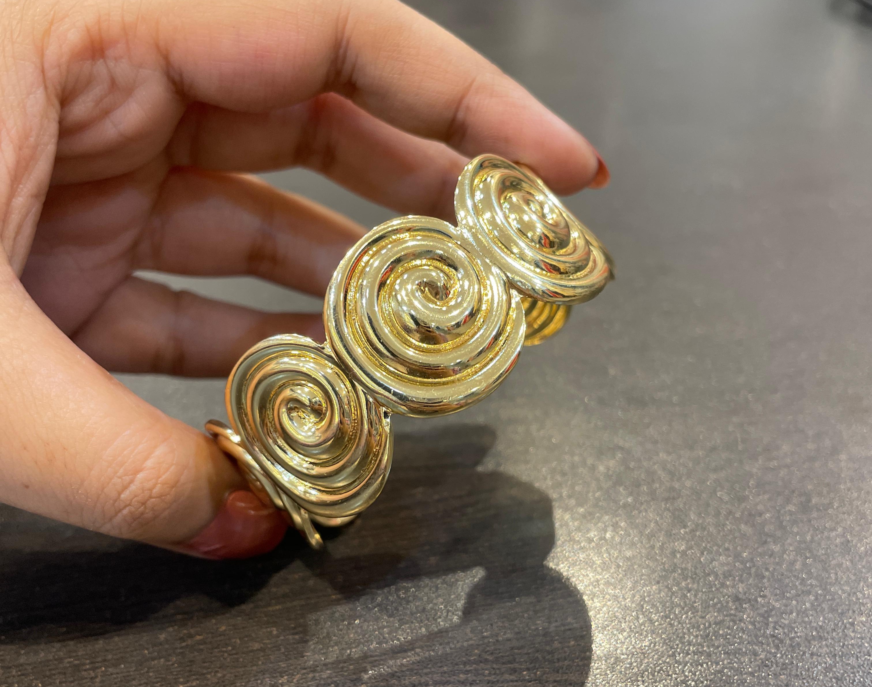 Gold Spiral Bracelet