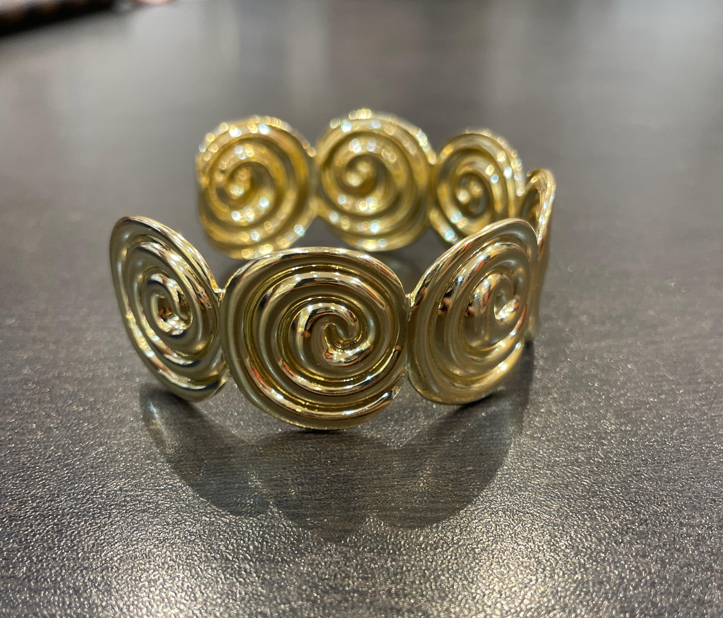 Gold Spiral Bracelet
