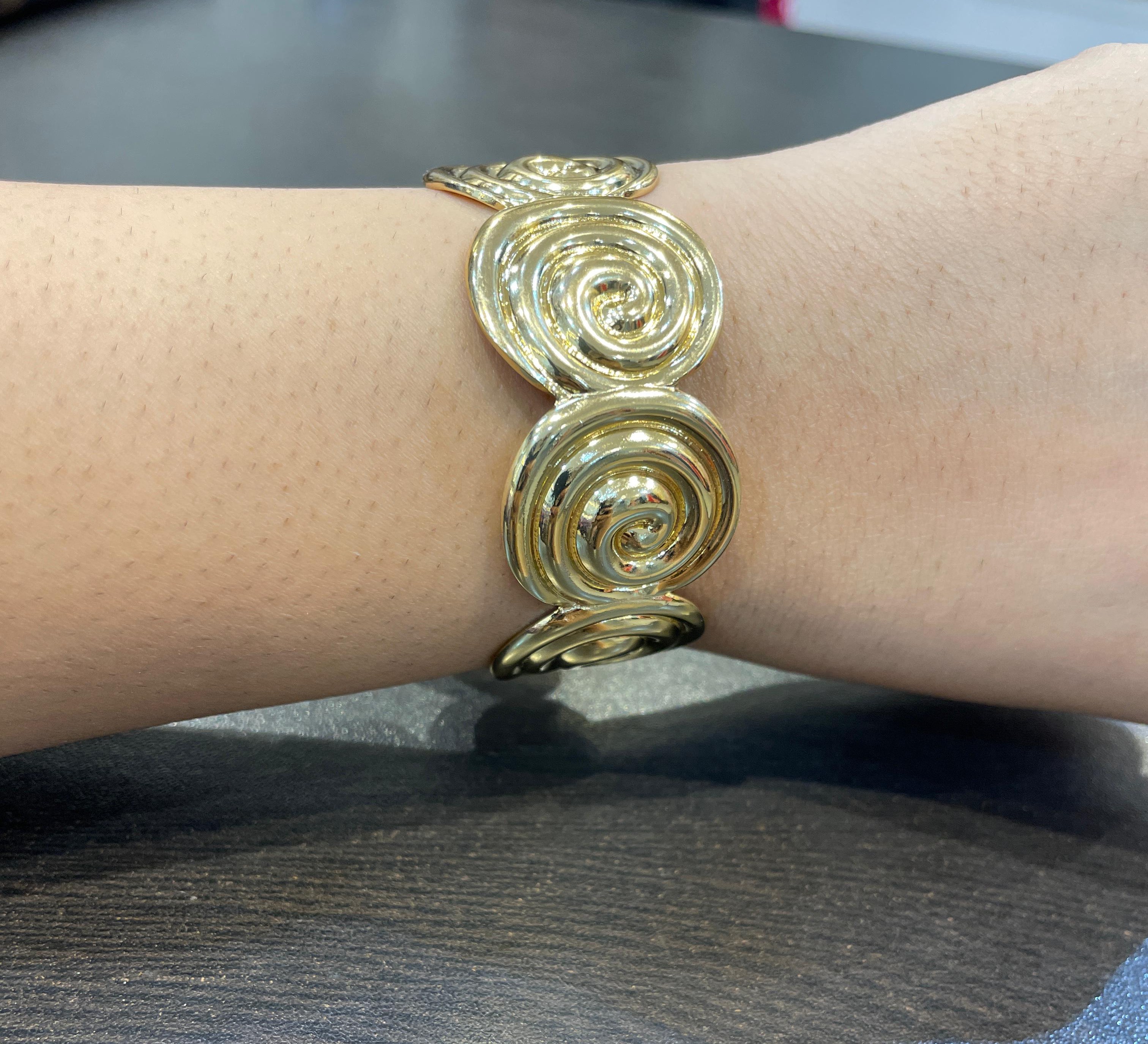 Gold Spiral Bracelet
