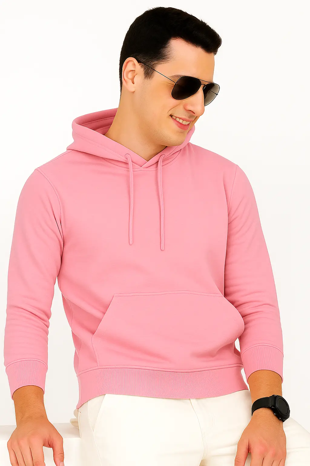  Men's Pink Hoodie