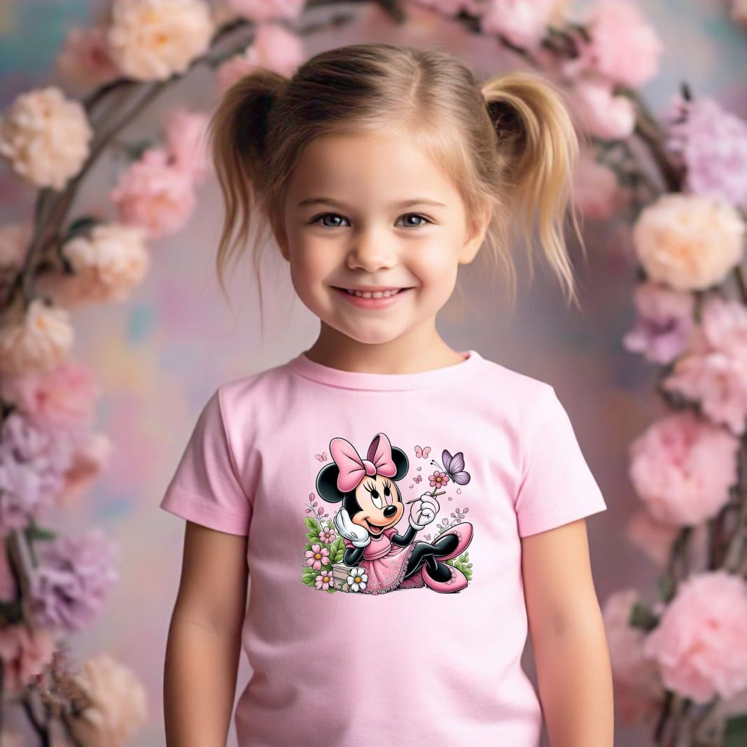 Kids Minnie Mouse Cotton T-Shirt Half Sleeve