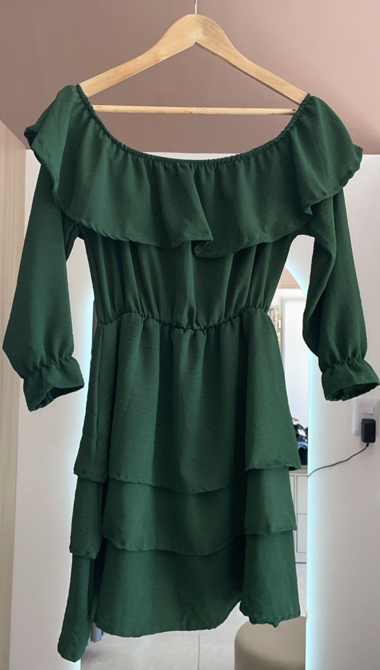  VESTIDO BABADO ELEGANCE