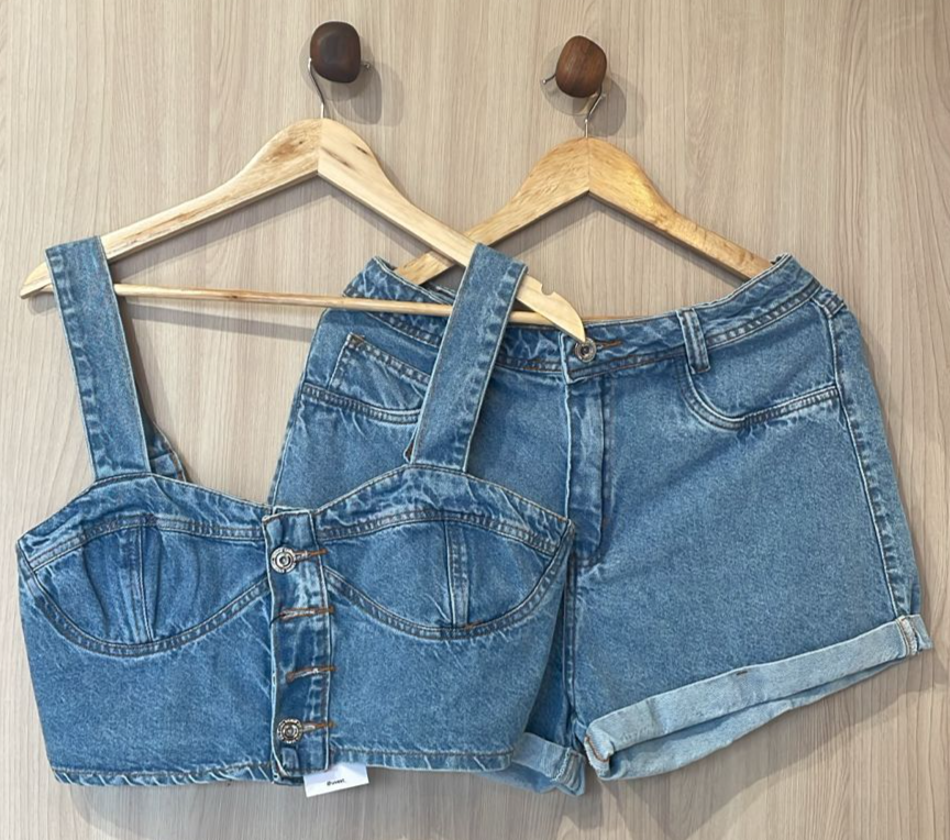 CONJUNTO JEANS C/SHORT