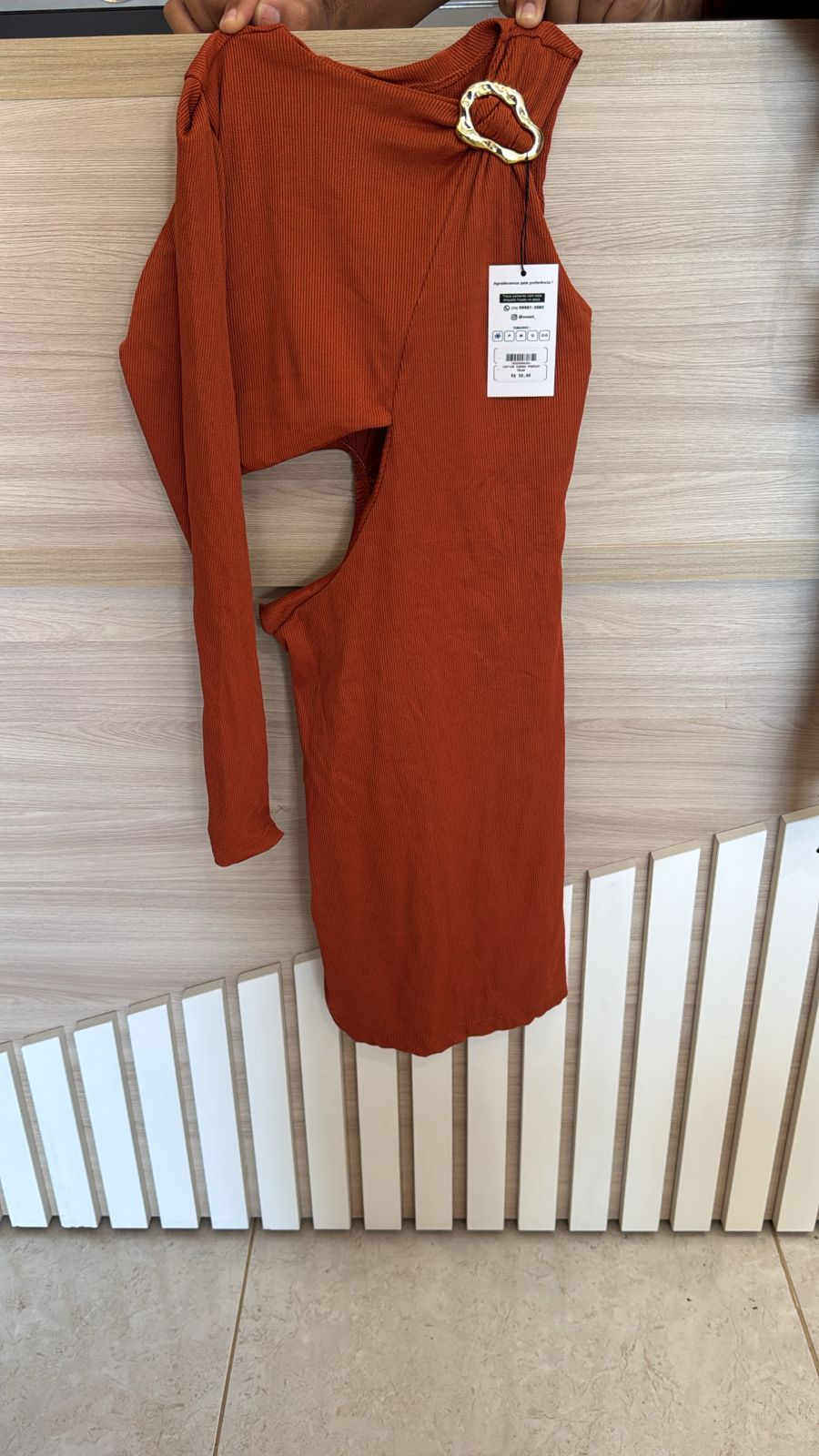VESTIDO RIBANA PREMIUM TELHA