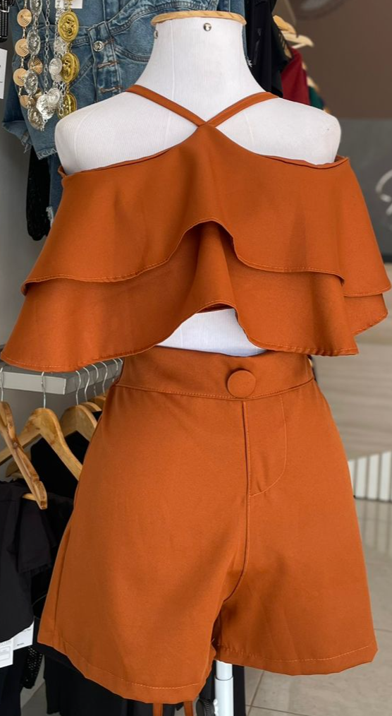 CONJUNTO ALFAIATARIA SHORT