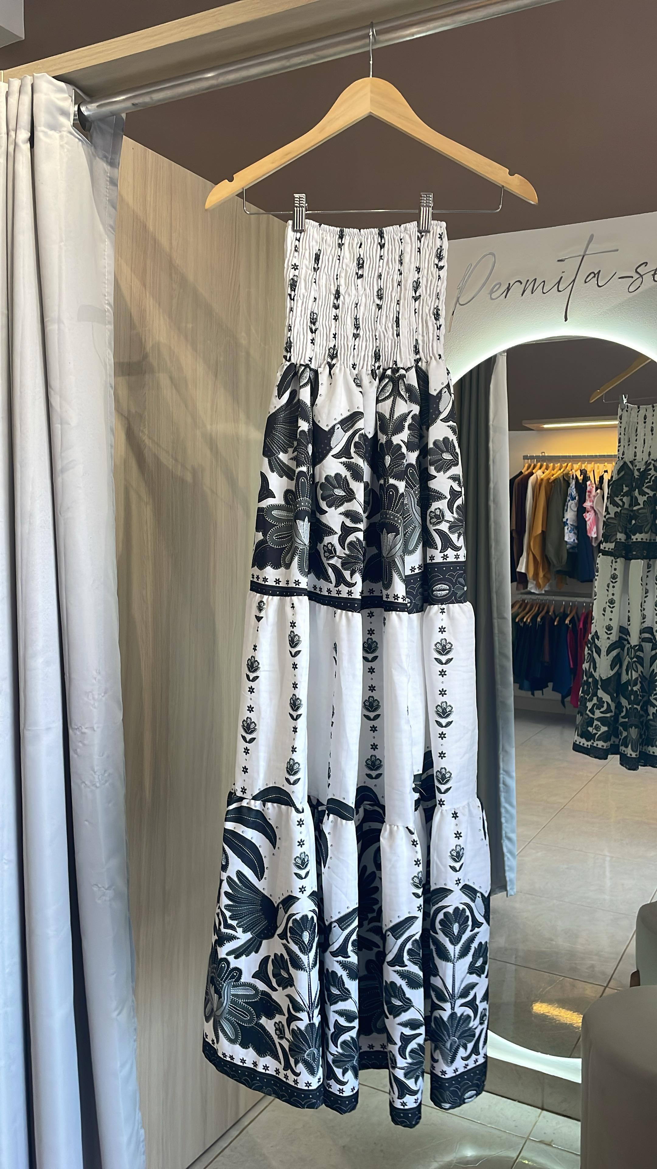 VESTIDO LONGO LASTEX TOMARA QUE CAIA
