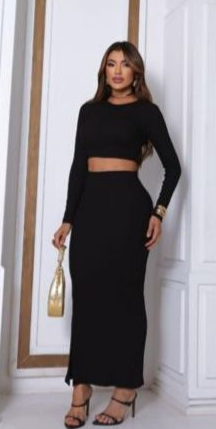 CONJUNTO RIBANA FENDA PRETO