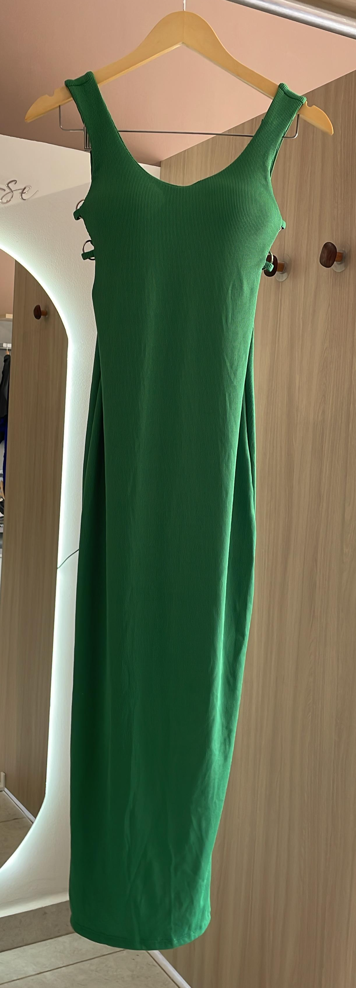 VESTIDO MÍDI RIBANA VERDE