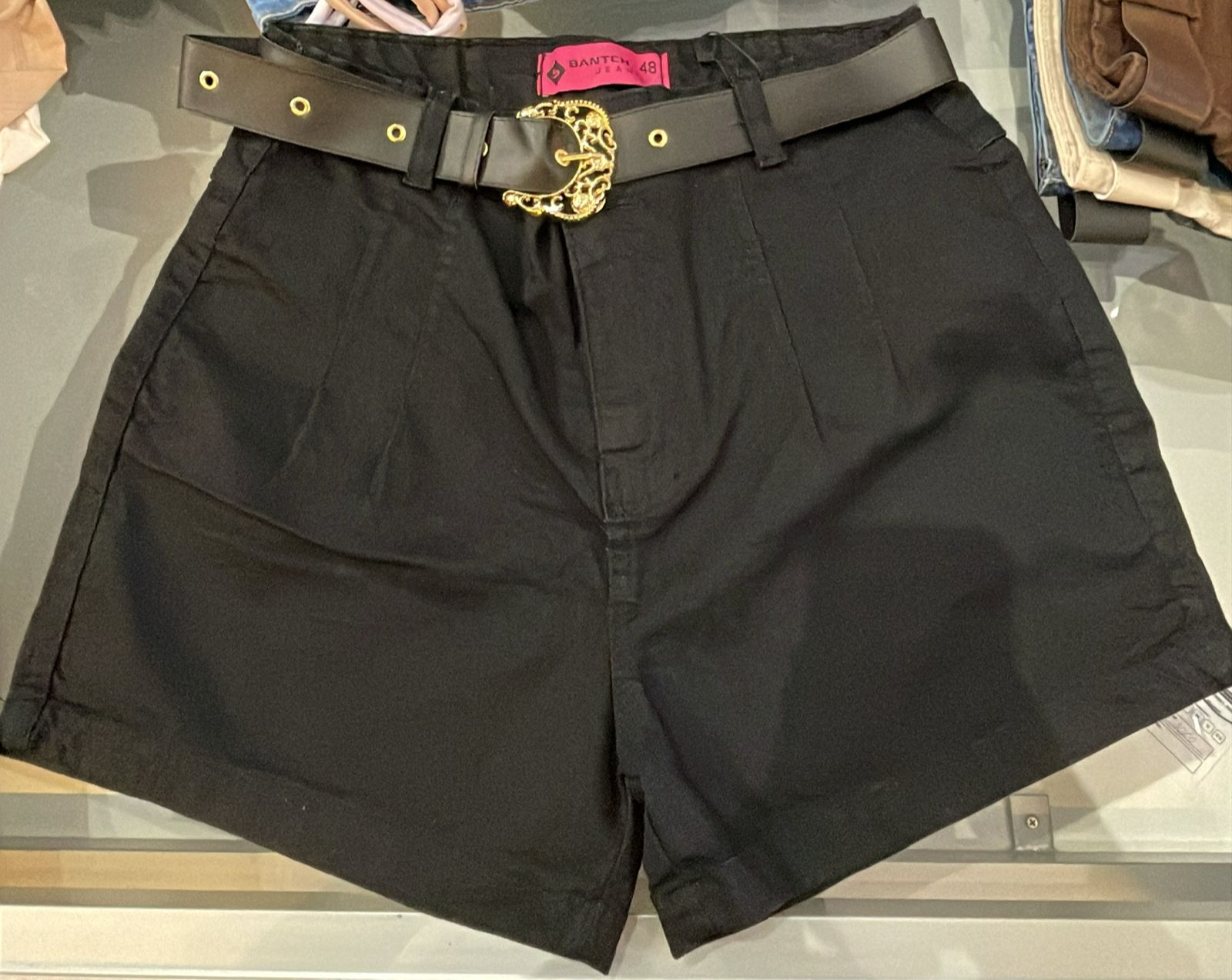 SHORT C/CINTO JEANS