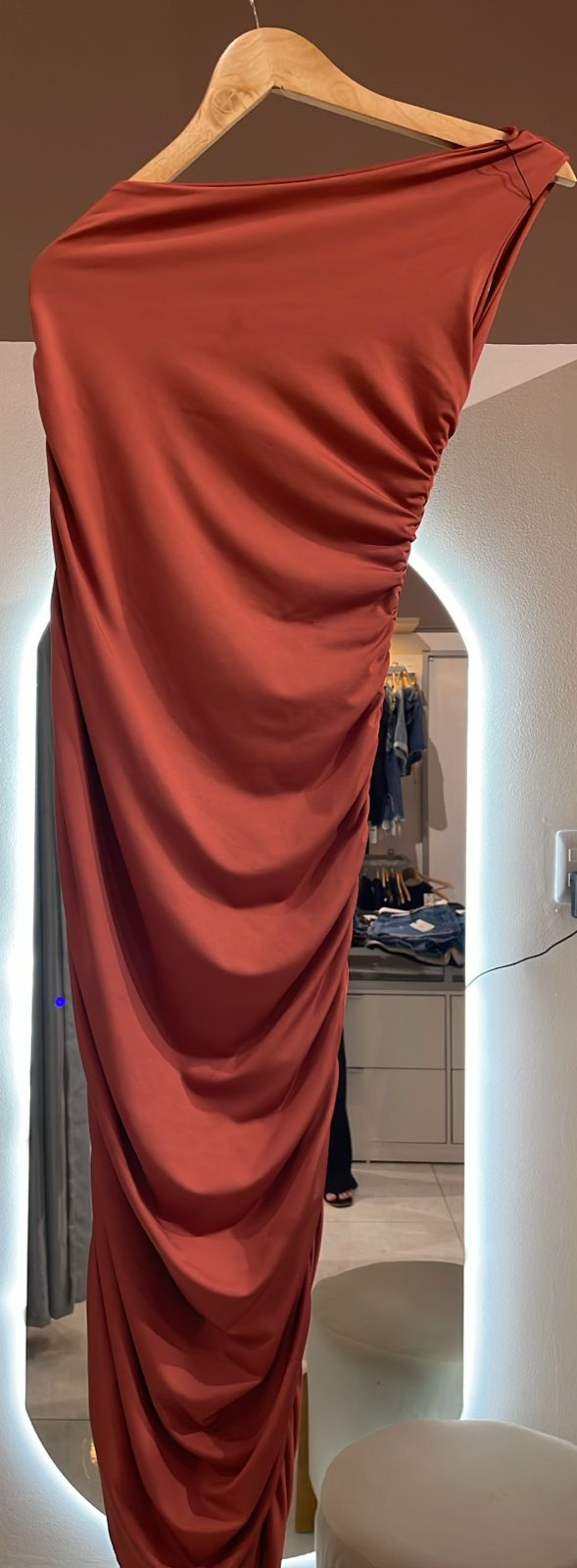 VESTIDO MÍDI TELHA