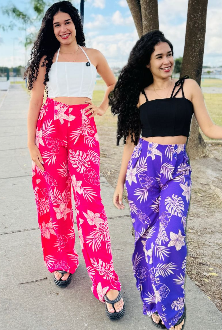 Calça feminina estampada