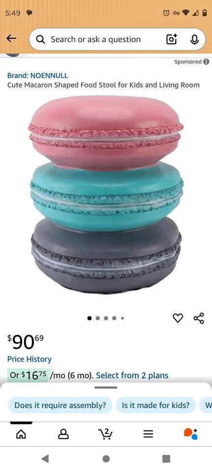 Macaron Shaped Food Stool