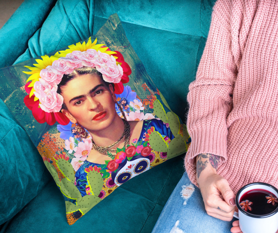 Coussin Frida Kahlo - Viva la vida