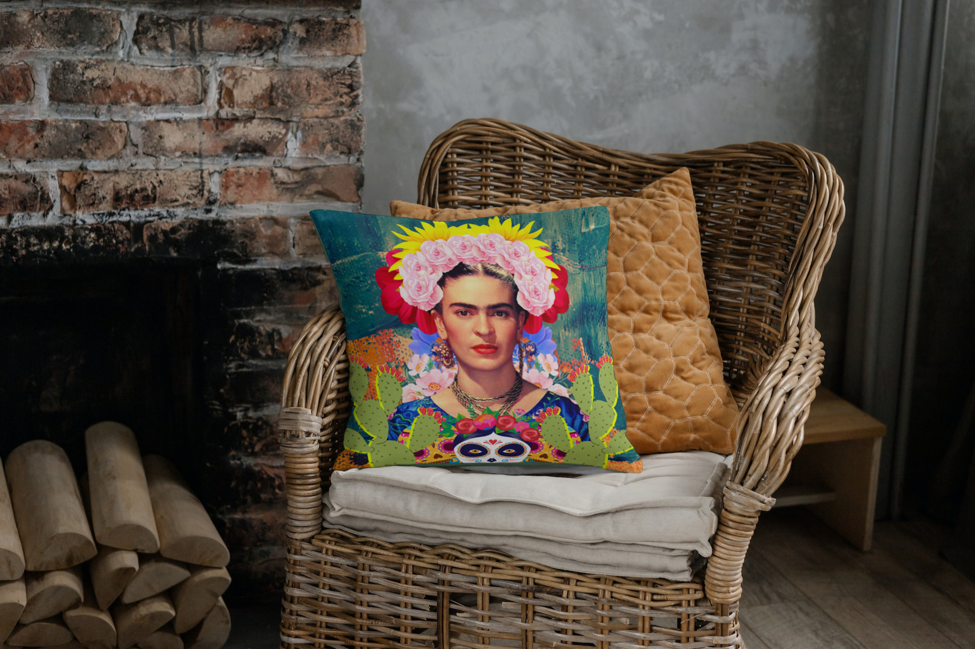 Coussin Frida Kahlo - Viva la vida