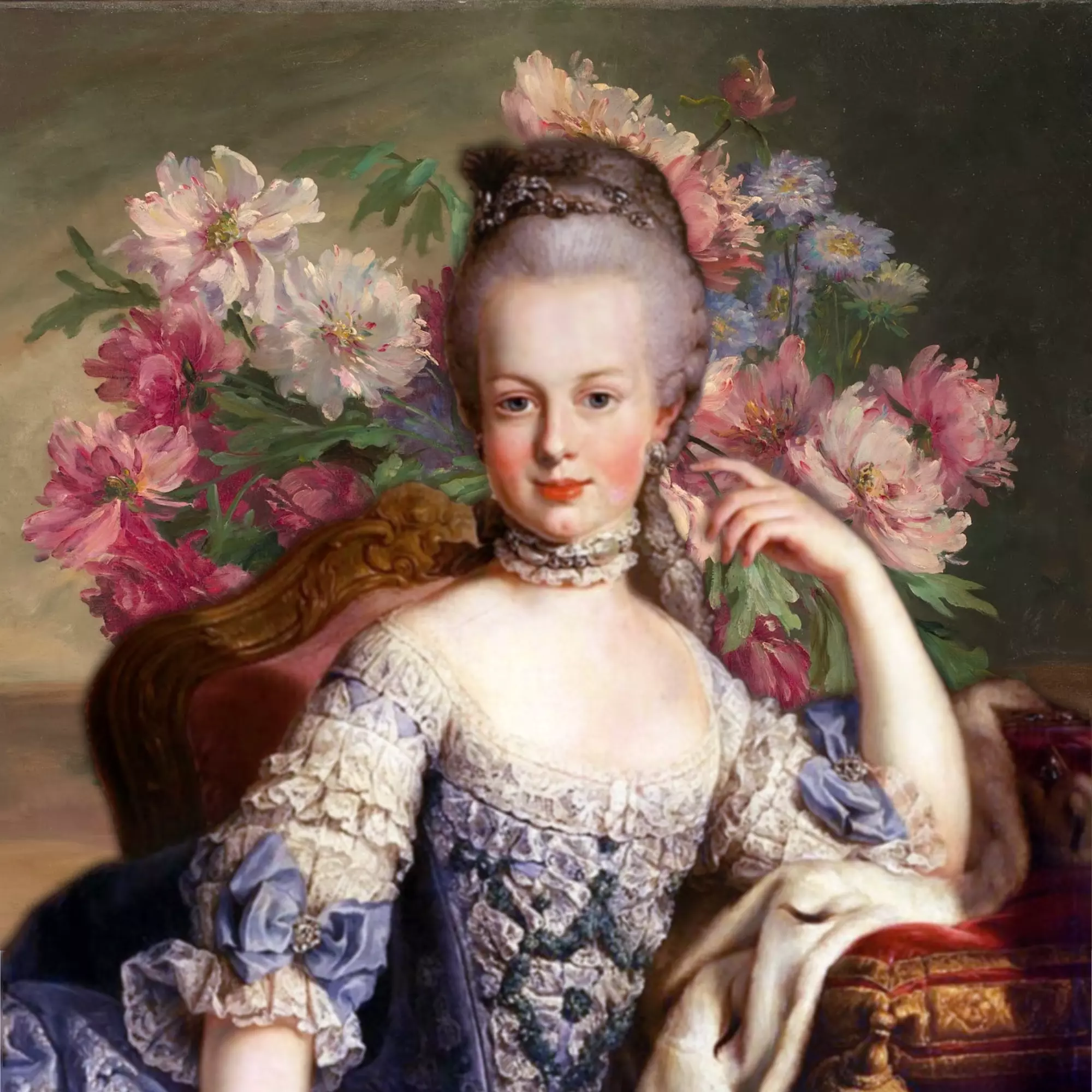 Coussin Marie Antoinette - Fleurs de Mai