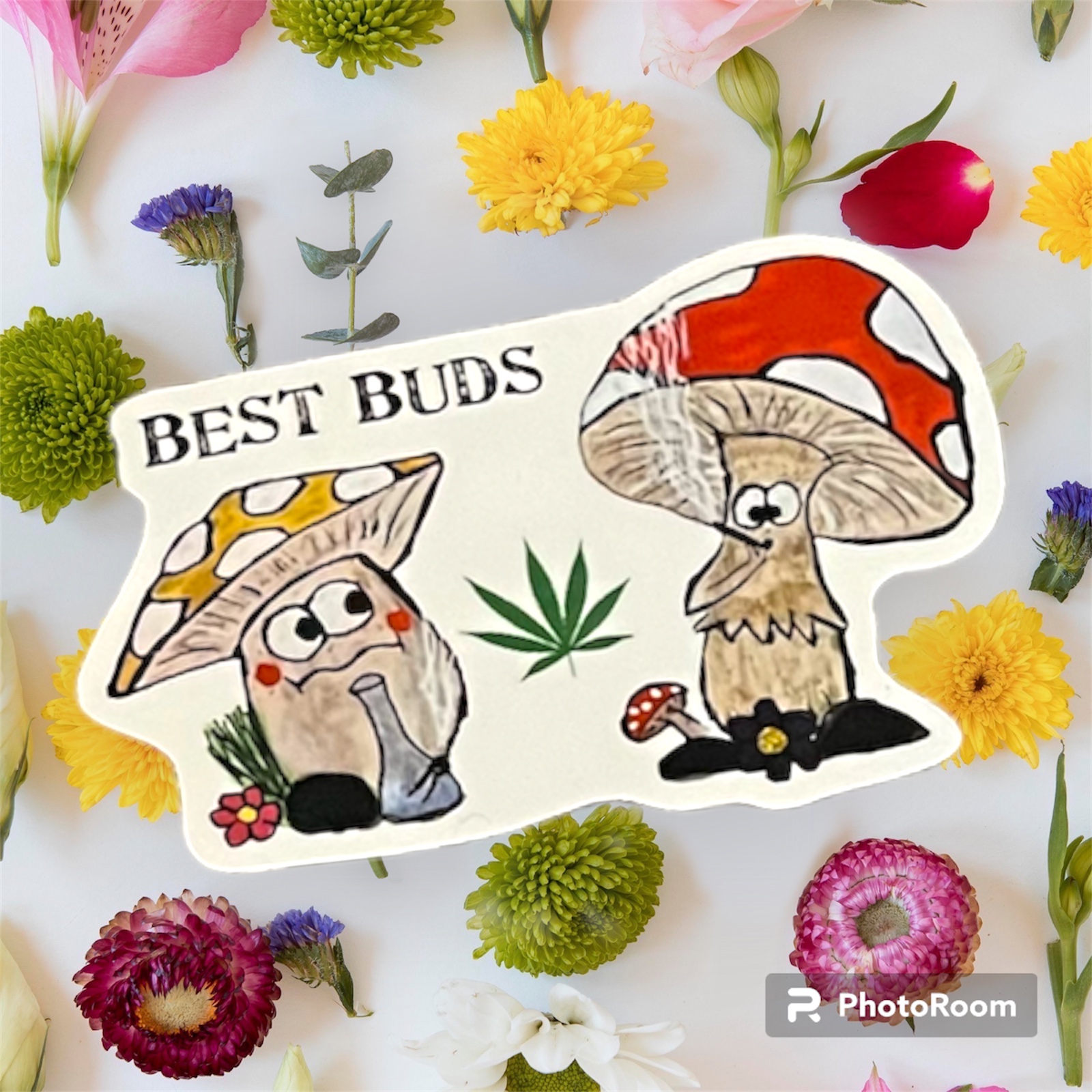 Best Buds Mushroom Sticker