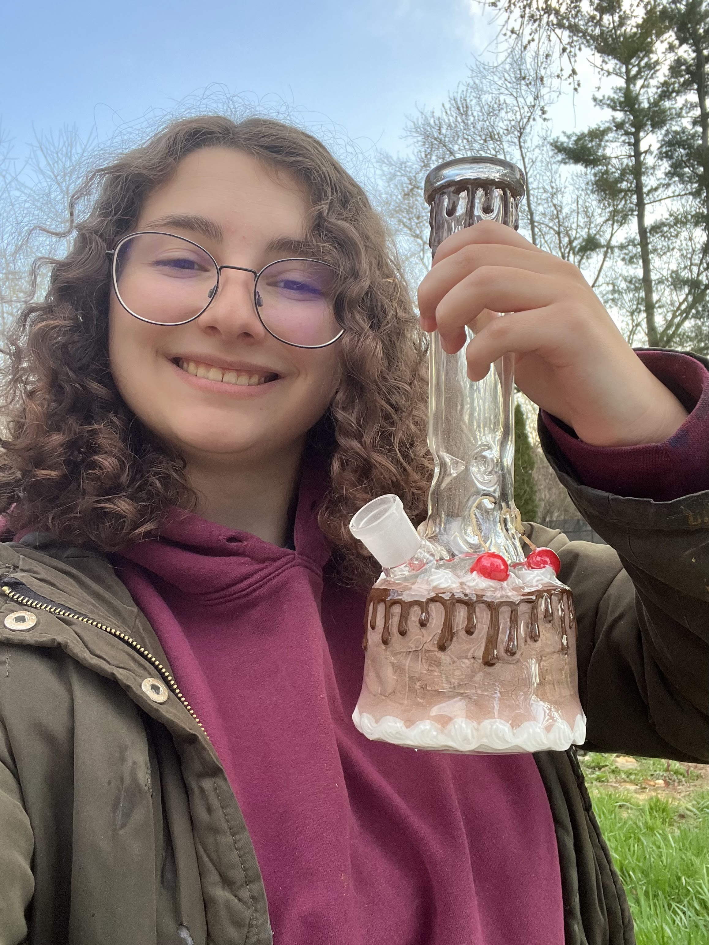 Chocolate Cherry Cake Glass Bong