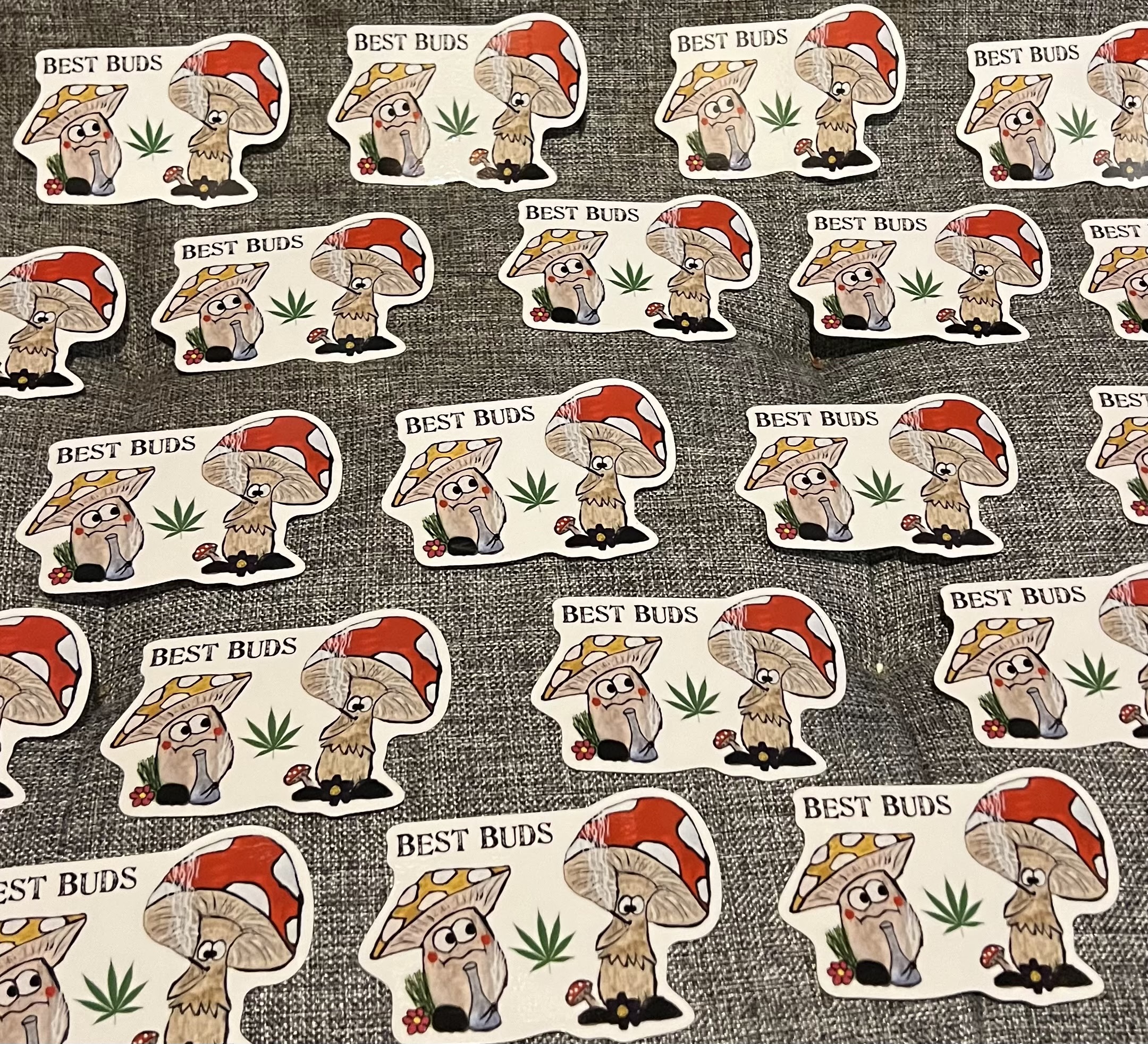 Best Buds Mushroom Sticker
