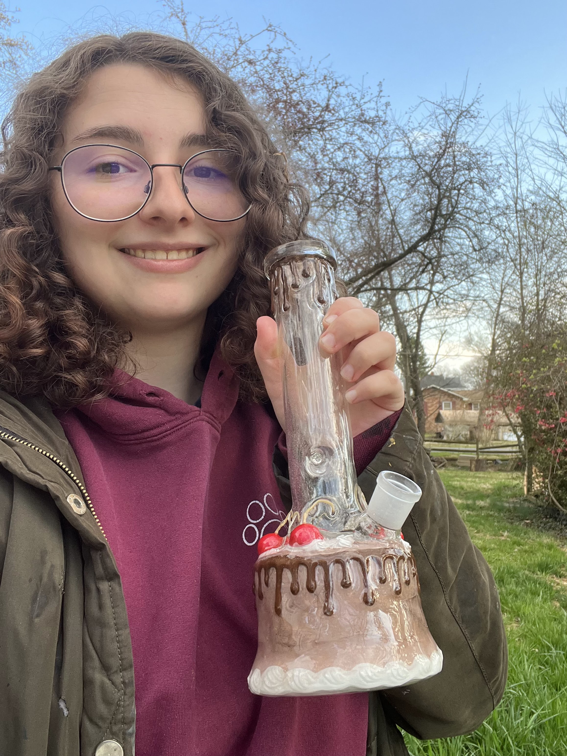 Chocolate Cherry Cake Glass Bong