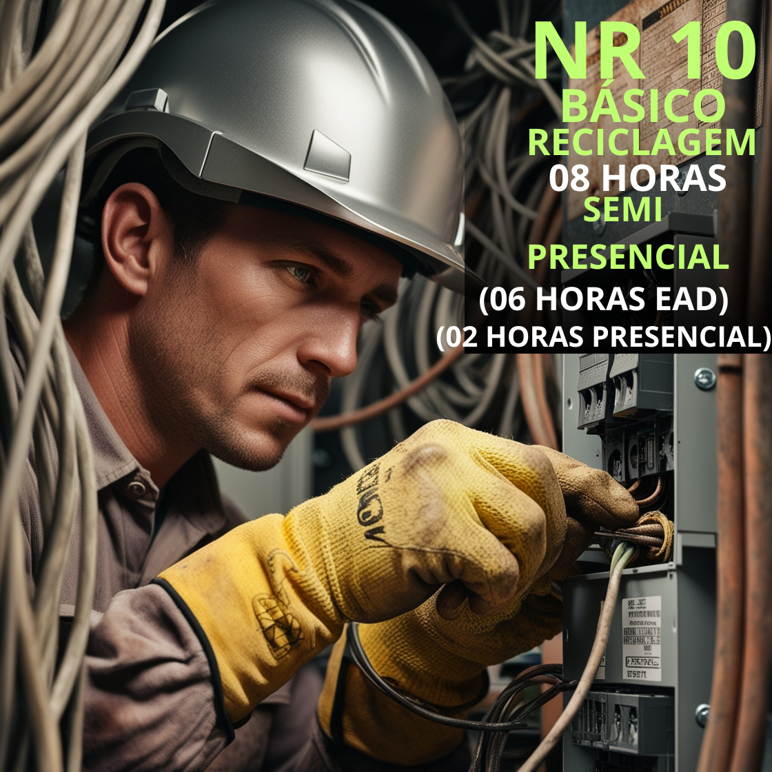 Curso NR 10 Básico – Segurança em Instalações e Serviços em Eletricidade (Reciclagem)  (08 Horas)